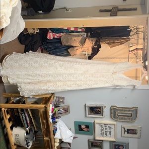 David's Bridal Dresses - Ivory wedding dress with lace David's Bridal Dresses - Ivory wedding dress with lace